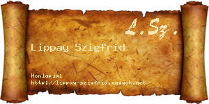 Lippay Szigfrid névjegykártya